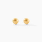 Boucles D'oreilles Puces Fidelia Boule Sablee Or Jaune - Puces Femme | Marc Orian