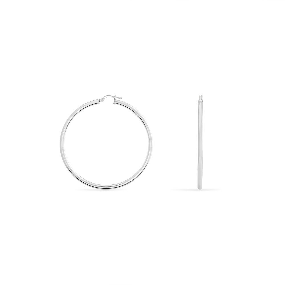 Cr&eacute;oles Argent Blanc Anne - Cr&eacute;oles Femme | Marc Orian