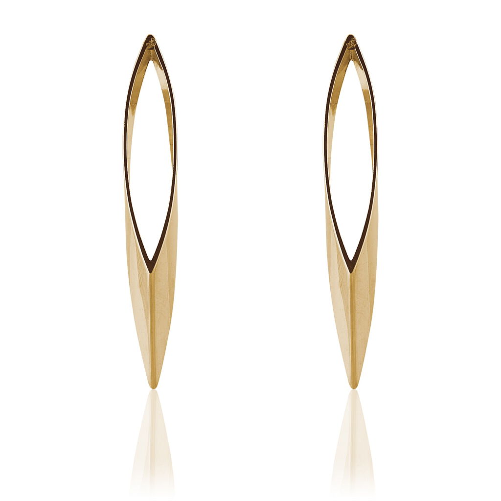 Boucles D'oreilles Pendantes Mona Plaque Or Jaune - Pendantes Femme | Marc Orian