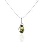 Collier Argent Blanc Elga Ambre - Colliers avec pierres Femme | Marc Orian