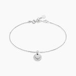 Bracelet Tayra Argent Blanc - Bracelets Medailles Femme | Marc Orian
