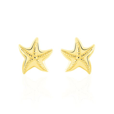 Boucles D'oreilles Puces Alphonsine Etoile De Mer Or Jaune - Puces Femme | Marc Orian