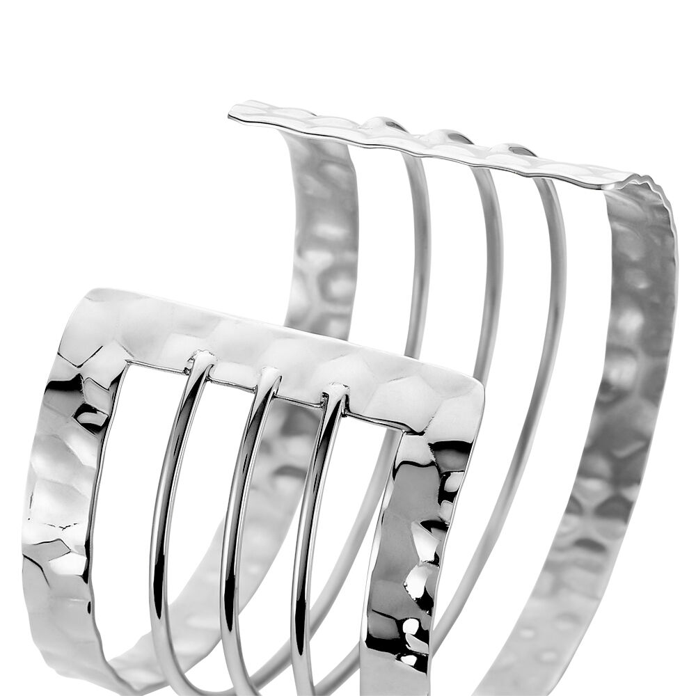Bracelet Manchette Cambria Acier Blanc - Bracelets manchettes Femme | Marc Orian