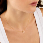 Collier Galia Argent Dor&eacute; A L'Or 750/1000 Oxyde De Zirconium - Colliers avec pierres Femme | Marc Orian
