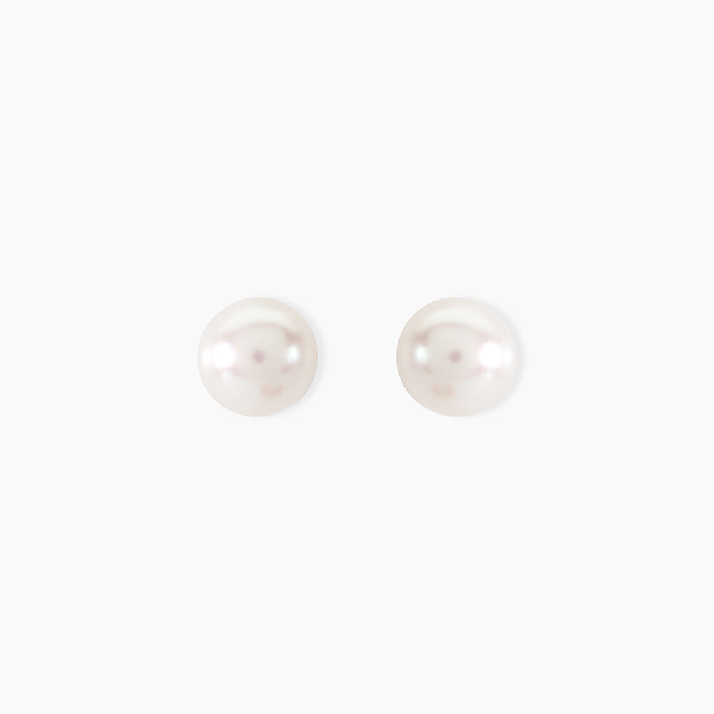 Boucles D'oreilles Puces Ursulina Or Jaune Perle De Culture - Boucles d'oreilles mariage Femme | Marc Orian