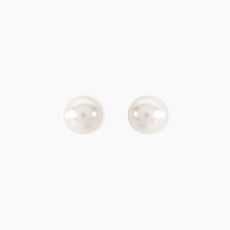 Boucles D'oreilles Puces Ursulina Or Jaune Perle De Culture - Boucles d'oreilles mariage Femme | Marc Orian