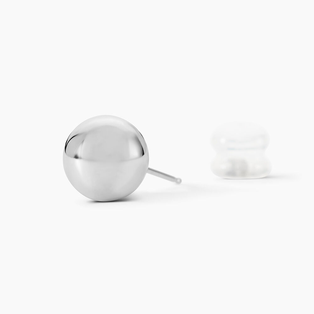 Boucles D'oreilles Puces Fidelia Boule Or Blanc - Puces Femme | Marc Orian