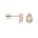 Boucles D'oreilles Puces Alice Or Rose Morganite Et Oxyde De Zirconium - Puces Femme | Marc Orian