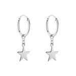 Cr&eacute;oles Elvyn Argent Blanc - Boucles d'oreilles pampille Femme | Marc Orian