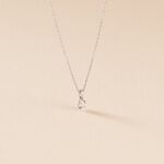 Collier Alexandra Or Blanc Diamant - Colliers solitaires Femme | Marc Orian