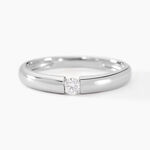 Bague Aretha Argent Blanc Diamant Synth&eacute;tique - Solitaires Femme | Marc Orian