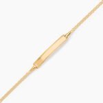 Bracelet Identit&eacute; Fanelia Maille Marine Or Jaune - Gourmettes Enfant | Marc Orian