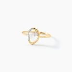 Bague Ga&euml;la Argent Dor&eacute; A L'Or 750/1000 Oxyde De Zirconium - Solitaires Femme | Marc Orian