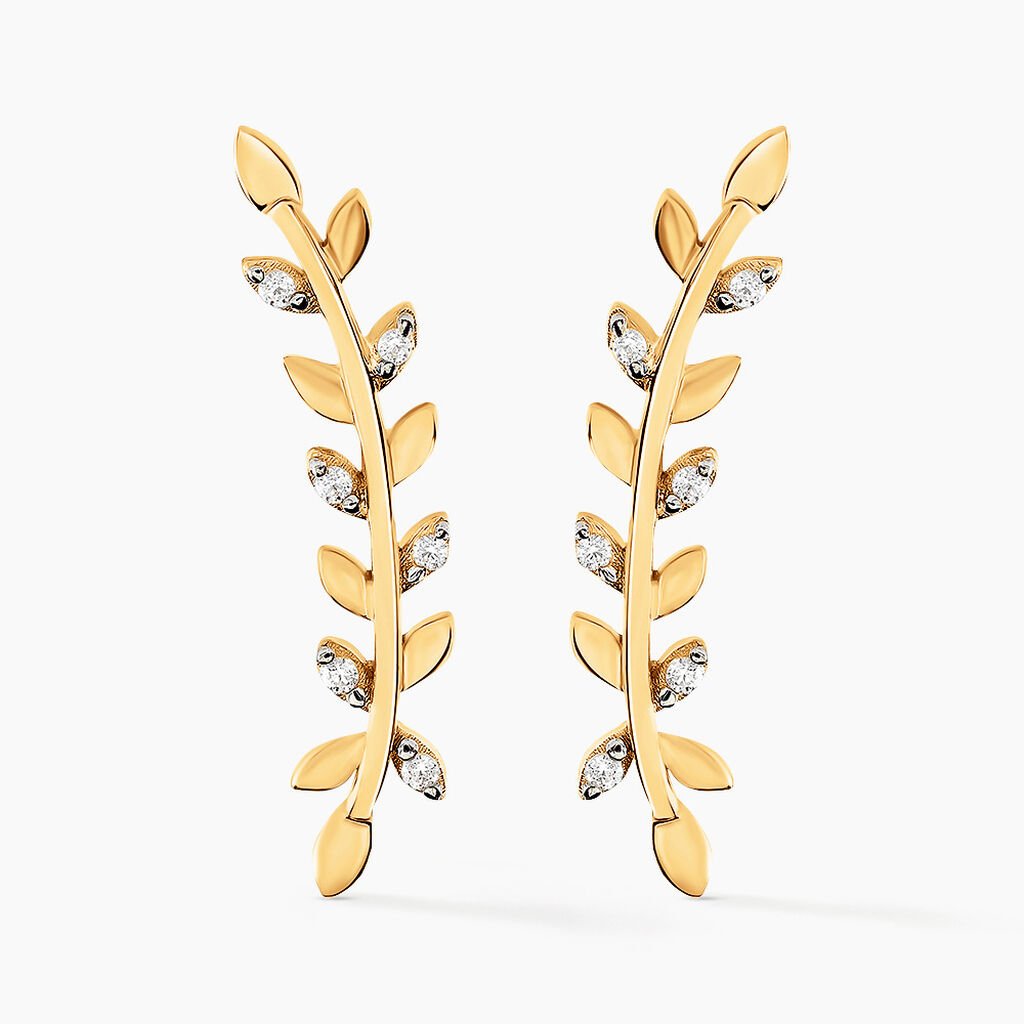 Bijoux D'oreilles Eloiza Or Jaune Oxyde De Zirconium - Piercings d'oreilles Femme | Marc Orian