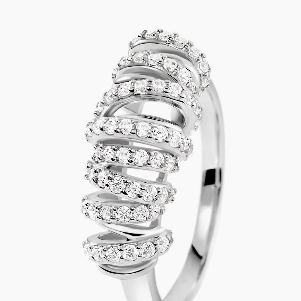Bague Edna Argent Blanc Oxyde De Zirconium - Bagues avec pierre Femme | Marc Orian