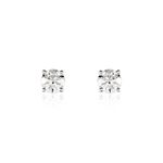 Boucles D'oreilles Puces Victoria Or Blanc Diamant - Puces Famille | Marc Orian