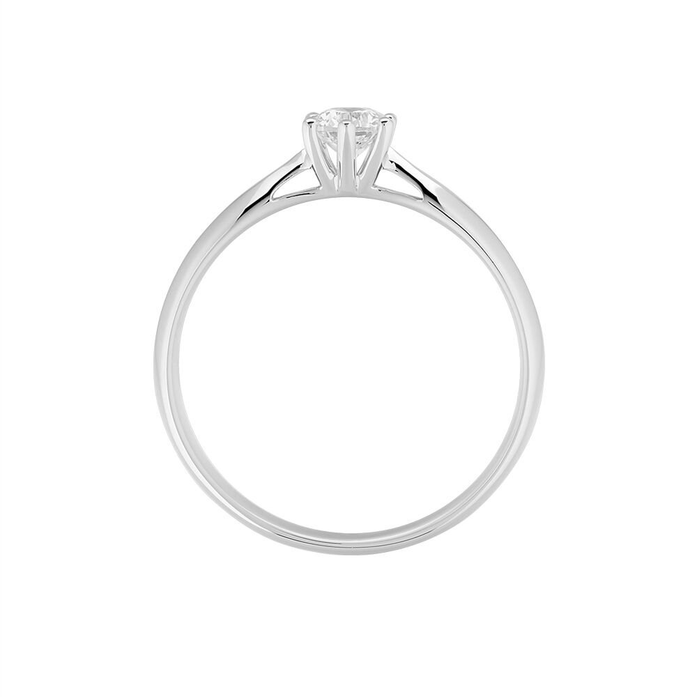 Bague Solitaire Veronika Or Blanc Diamant - Parures de mariage Femme | Marc Orian