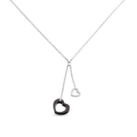 Collier Anissa Argent Blanc C&eacute;ramique Et Oxyde De Zirconium - Colliers avec pierres Femme | Marc Orian
