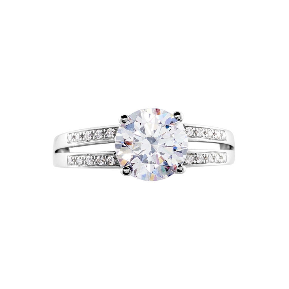 Solitaire Or Blanc Oxyde De Zirconium - Solitaires Femme | Marc Orian