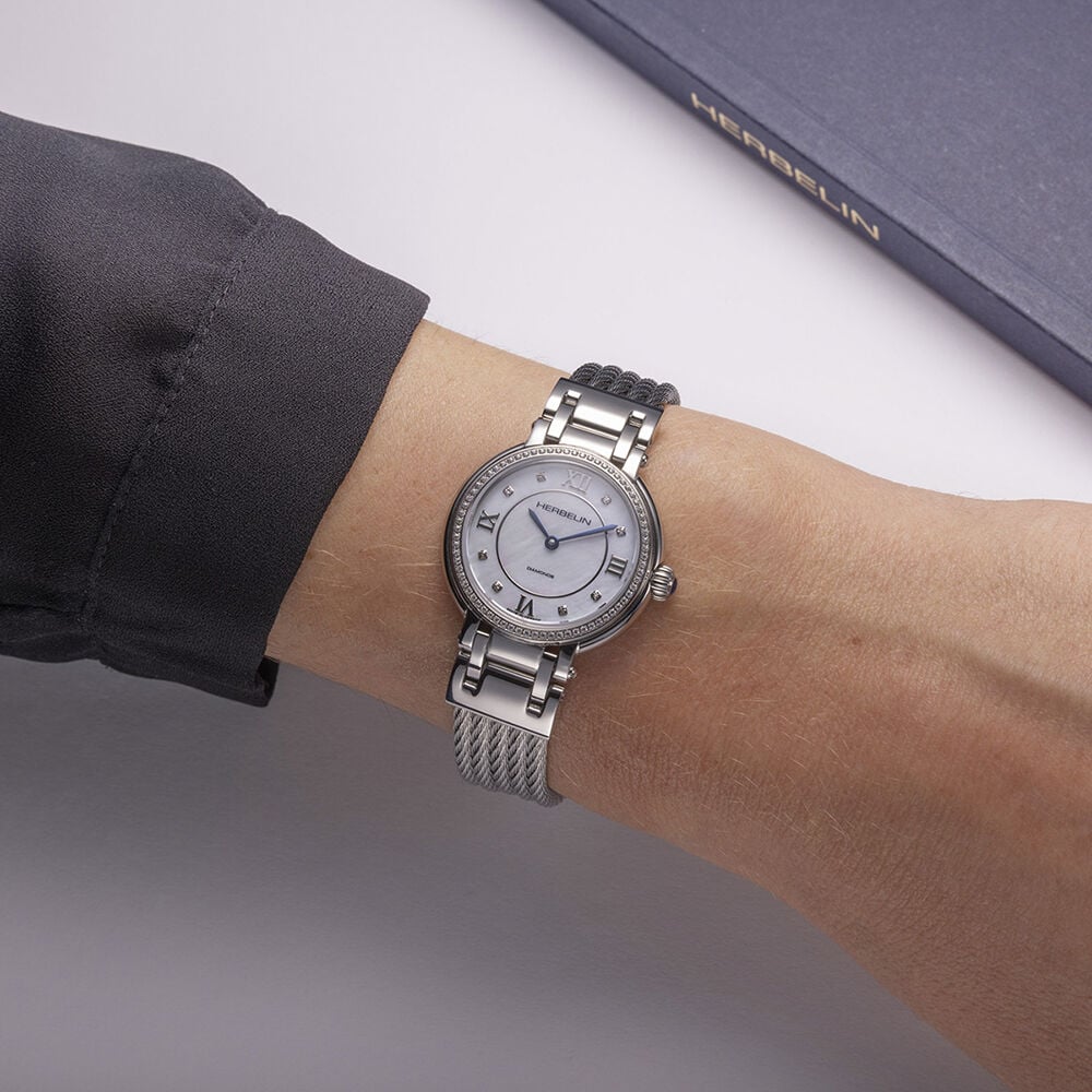 Montre Herbelin Galet Nacre Blanche - Montres &eacute;tanches Femme | Marc Orian