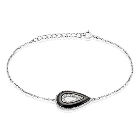 Bracelet Boyce Argent Blanc Céramique Oxyde De Zirconium - Bracelets chaînes Femme | Marc Orian