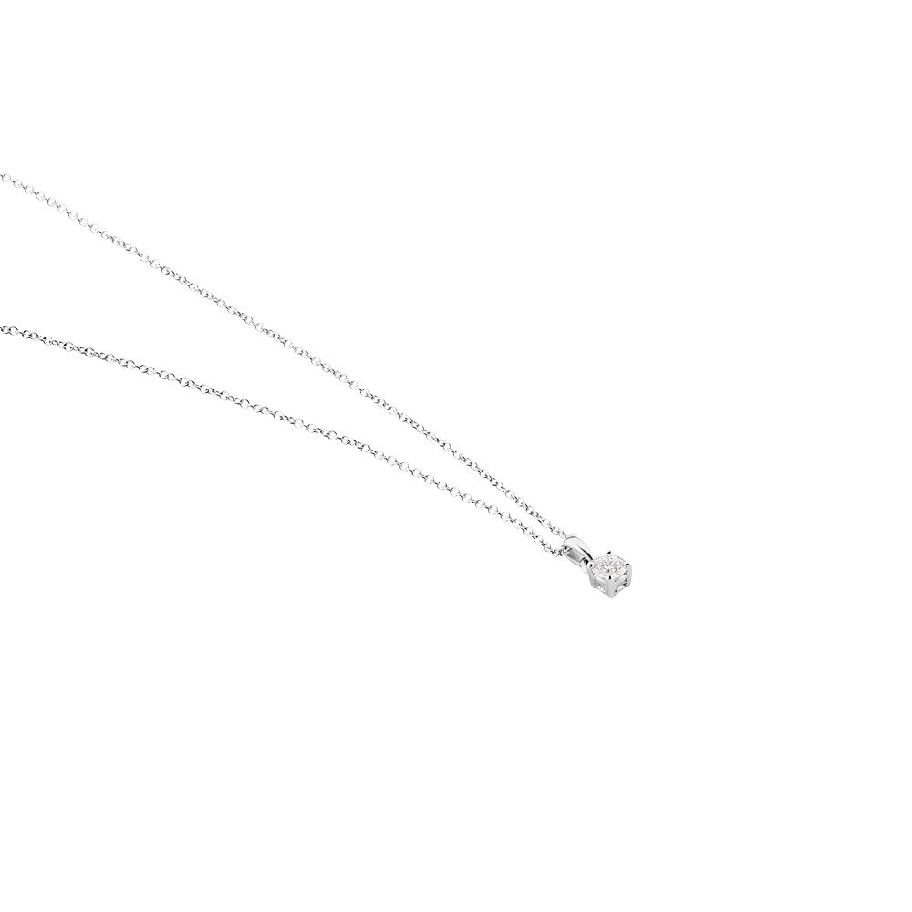 Collier Alexandra Or Blanc Diamant - Colliers solitaires Femme | Marc Orian