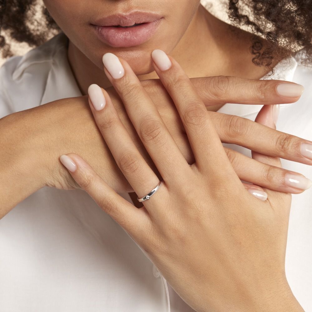 Bague Lou Or Blanc Diamant - Parures de mariage Femme | Marc Orian