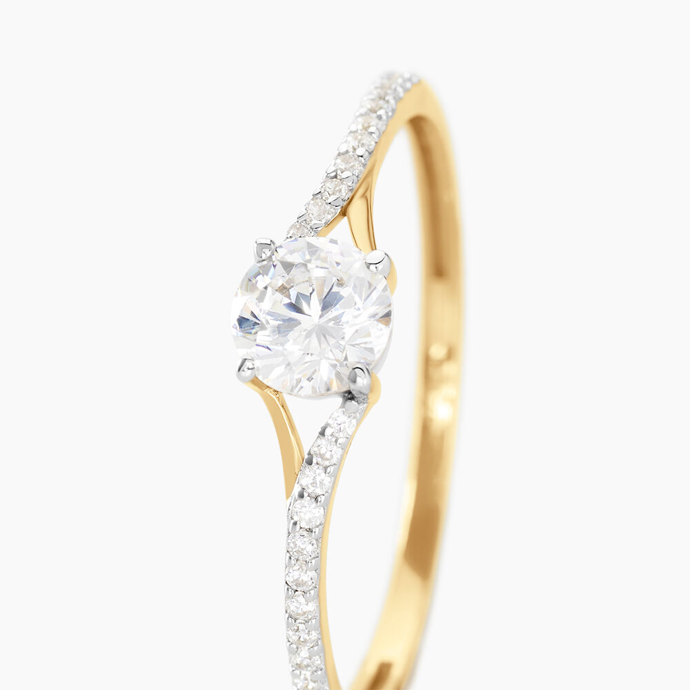 Bague Solitaire Jessa Or Jaune Oxyde De Zirconium - Solitaires Femme | Marc Orian