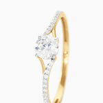 Bague Solitaire Jessa Or Jaune Oxyde De Zirconium - Solitaires Femme | Marc Orian