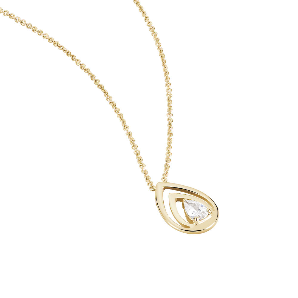 Collier Loetitia Plaqué Or Jaune Oxyde De Zirconium - Colliers avec pierres Femme | Marc Orian