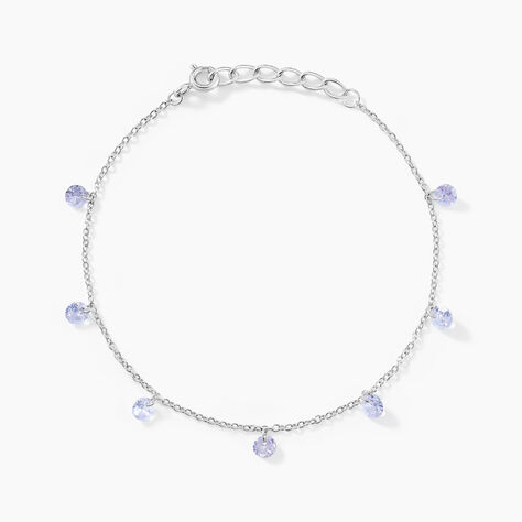 Bracelet Collie Argent Blanc Oxyde De Zirconium - Bracelets chaînes Femme | Marc Orian