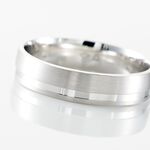 Alliance Julio Ruban Poli Brosse Or Blanc - Alliances duo Unisex | Marc Orian