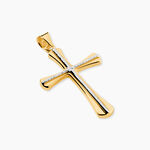 Pendentif Benny Croix Ciselee Or Bicolore - Pendentifs Unisex | Marc Orian