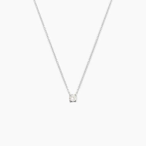 Collier One Or Blanc Diamant - Colliers solitaires Femme | Marc Orian