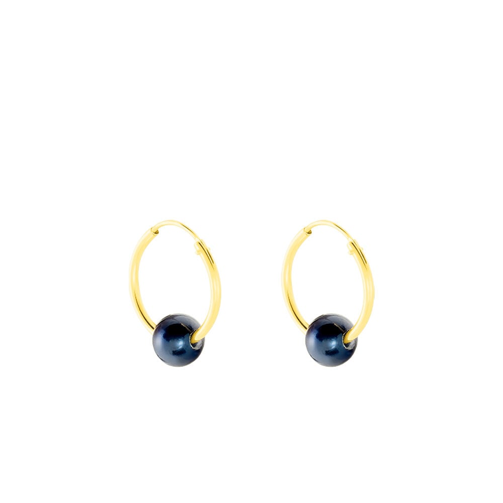 Boucles D'oreilles Puces Suraya Or Jaune Perle De Culture - Créoles Femme | Marc Orian