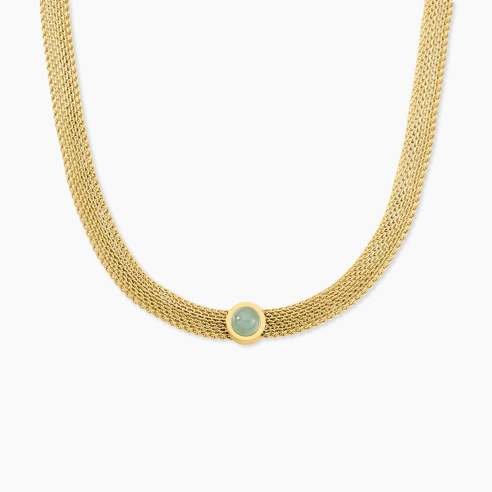 Collier Veria Acier Jaune Aventurine - Colliers avec pierres Femme | Marc Orian