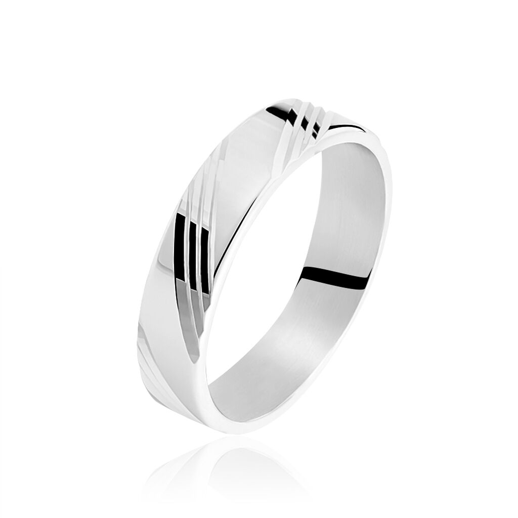 Alliance Karenn Argent Blanc - Alliances personnalisées Homme | Marc Orian