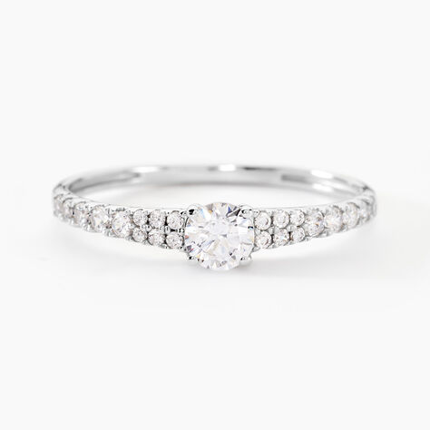 Bague Solitaire Francoise-marie Or Blanc Oxyde De Zirconium - Solitaires Femme | Marc Orian