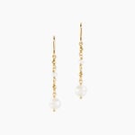 Boucles D'Oreilles Pendantes Bindy Argent Dor&eacute; A L'Or 750/1000 Perle De Culture - Pendantes  | Marc Orian