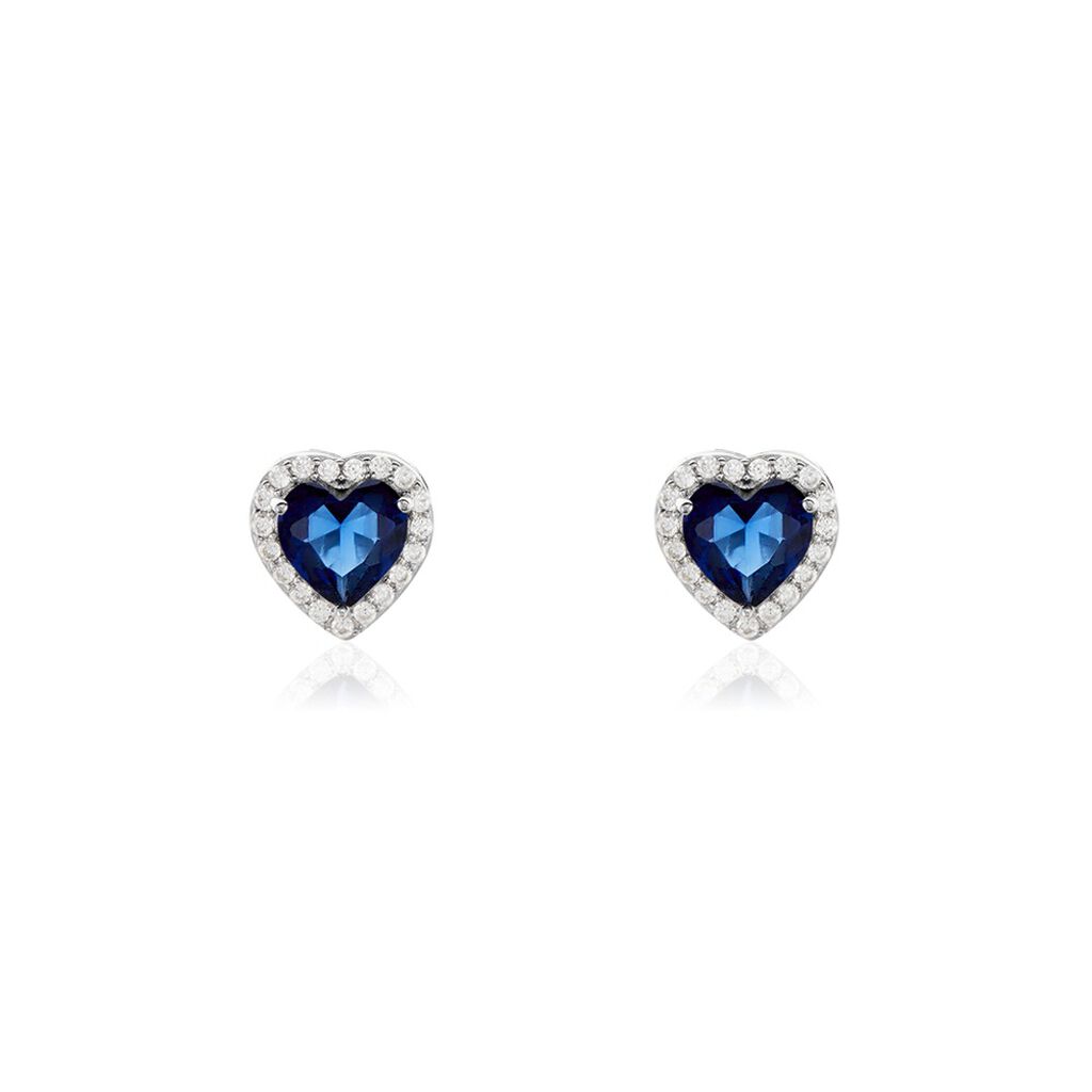 Boucles D'oreilles Puces Argent Blanc Sphinx Pierre - Puces Femme | Marc Orian
