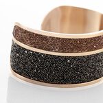 Bracelet Manchette Ouvert Acier Rose Carron - Bijoux fantaisie Femme | Marc Orian