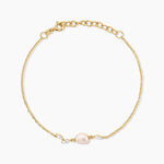 Bracelet Elysia Argent Dor&eacute; A L'Or 750/1000 Perle De Culture Oxyde De Zirconium - Bracelets cha&icirc;nes Femme | Marc Orian