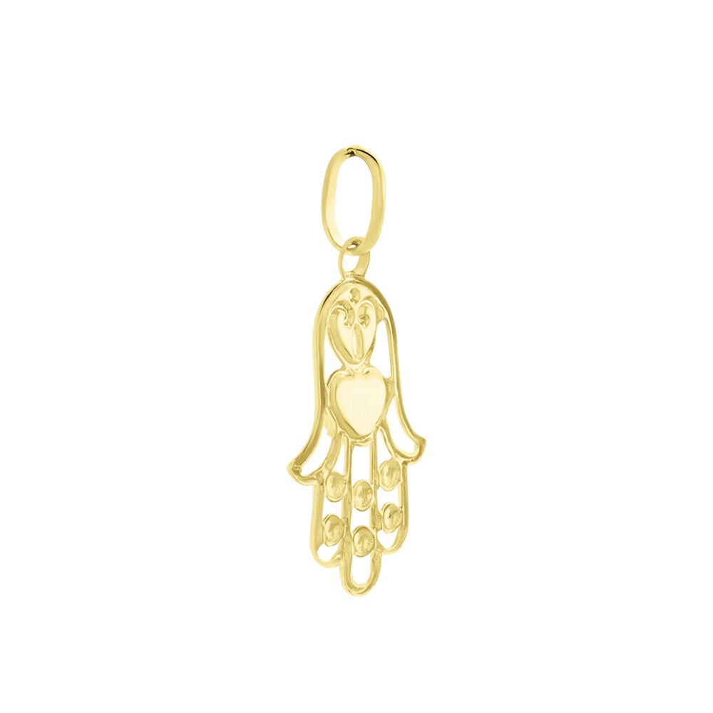Pendentif Fatima Or Jaune Oxyde De Zirconium - Pendentifs Famille | Marc Orian