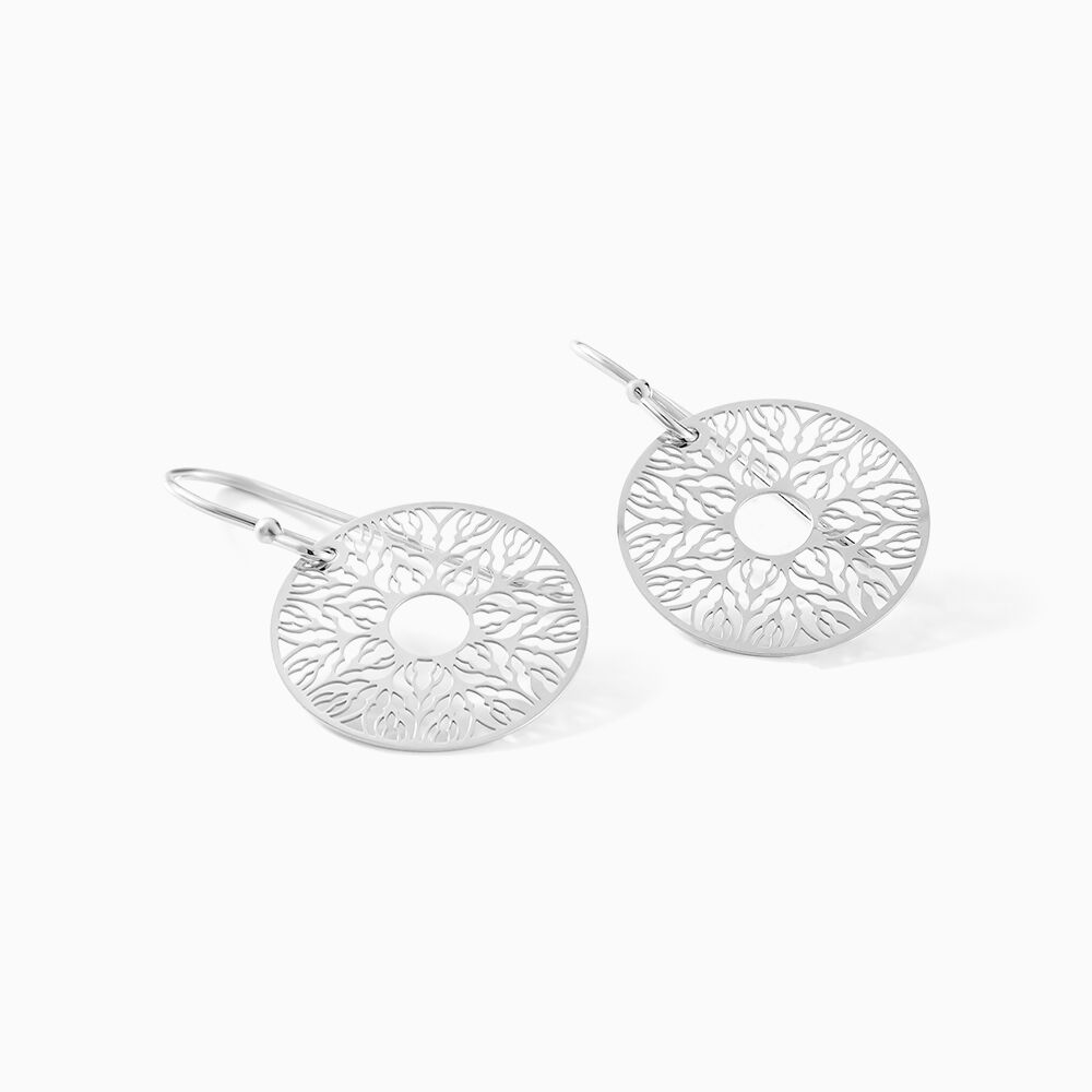 Boucles D'oreilles Pendantes Lauretta Argent Blanc -  Femme | Marc Orian