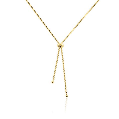 Collier Hollie Acier Jaune - Sautoirs Femme | Marc Orian