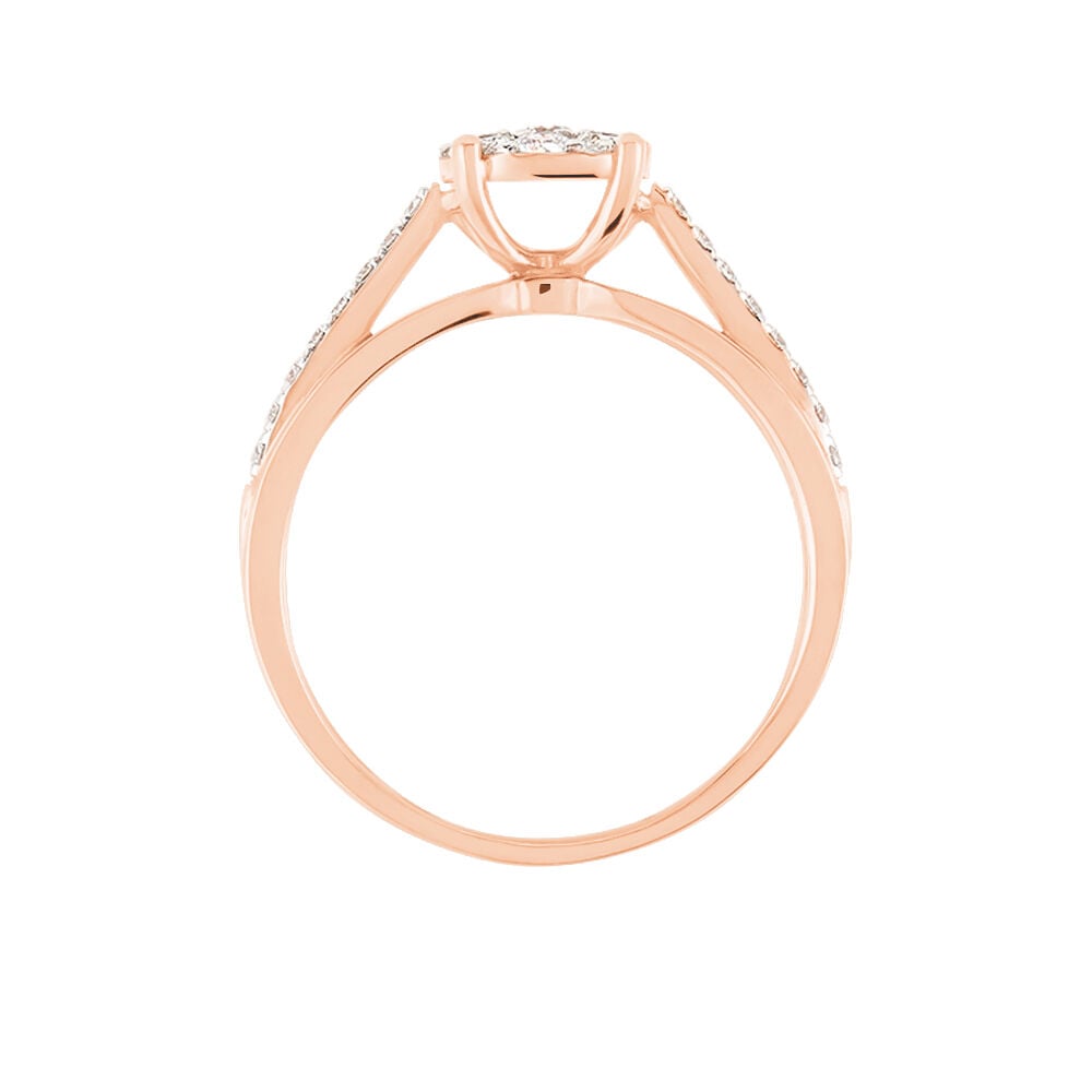Bague Kate Or Rose Diamant - Parures de mariage Femme | Marc Orian