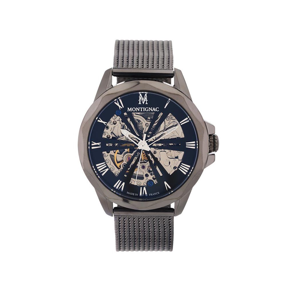 Montre Montignac Round Automatique Noir - Montres automatiques Homme | Marc Orian