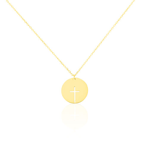Collier Cobeia Croix Maille Forcat Or Jaune - Colliers ete Femme | Marc Orian