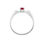Bague Edgina Or Blanc Rubis Et Diamant - Bagues vintage Femme | Marc Orian