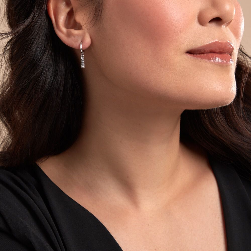 Créoles Snook Argent Blanc - Créoles Femme | Marc Orian